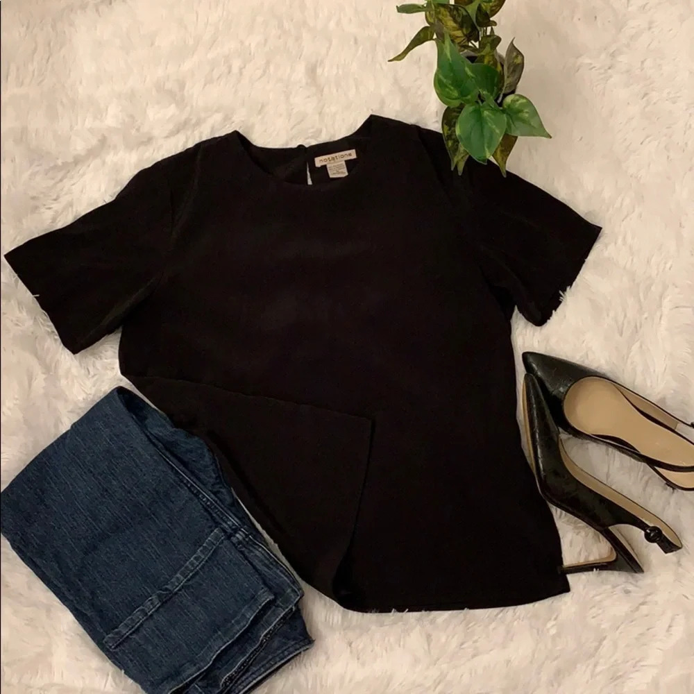 Black Silky Blouse size Medium
